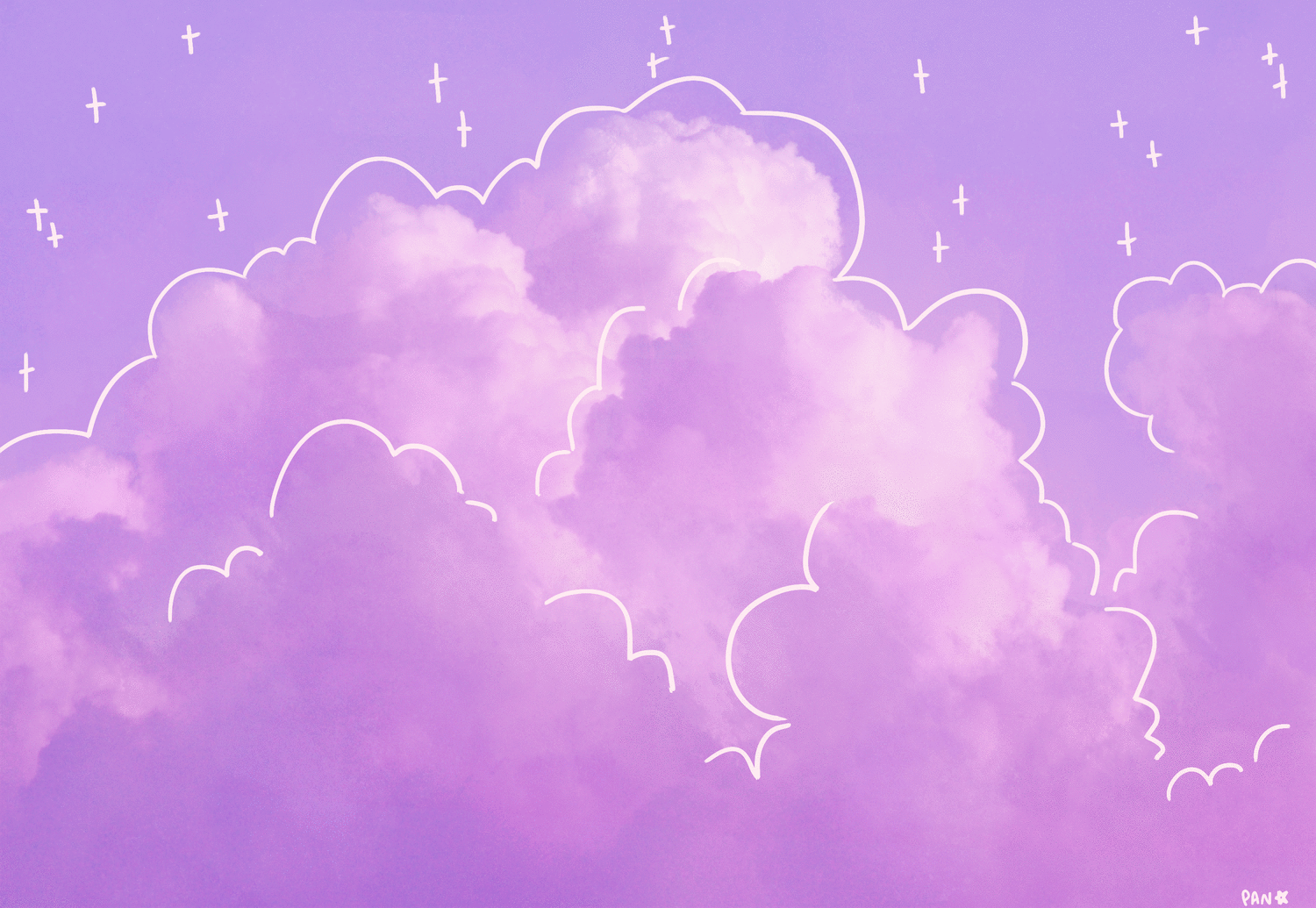 pink clouds